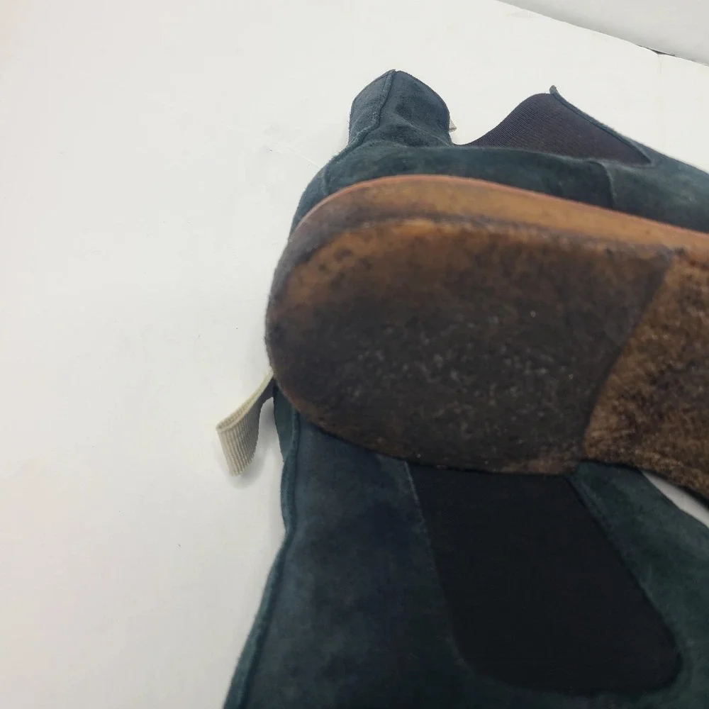 Common Projects Blue Green Suede Chelsea Boots Crepe Sole 40 7 Minimalist Luxe